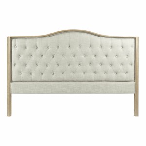 Kopfende des Betts DKD Home Decor Beige natürlich Holz Kautschukholz 180 x 10 x 120 cm