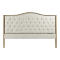 Kopfende des Betts DKD Home Decor Beige Kautschukholz 160 x 10 x 133 cm