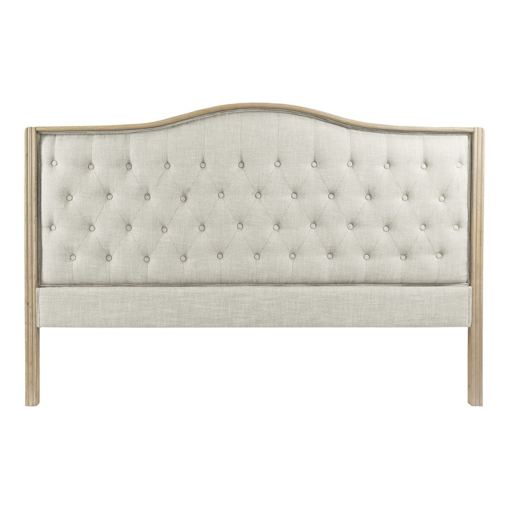 Kopfende des Betts DKD Home Decor Beige Kautschukholz 160 x 10 x 133 cm