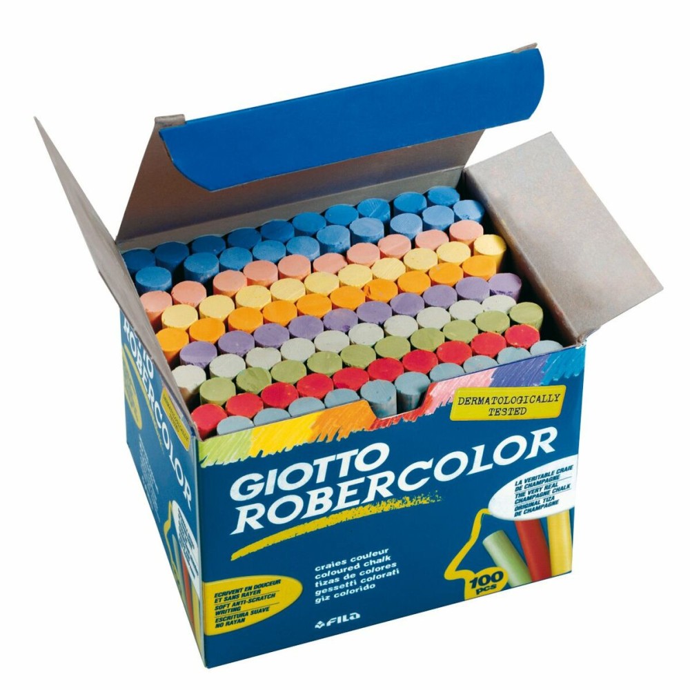 Stück Kreide Giotto F539000 Bunt Staubschutz 100 Stücke
