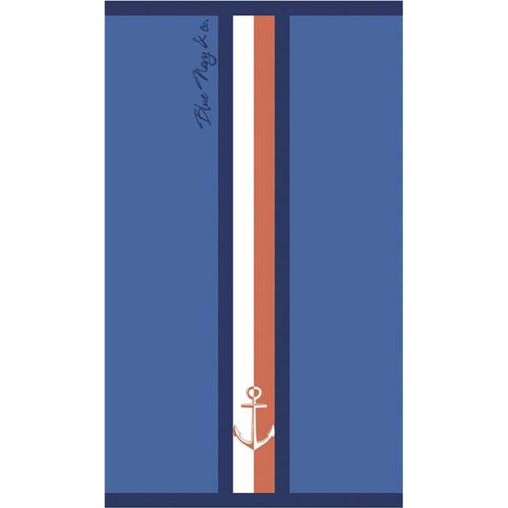 Beach Towel Secaneta Portals Navy Blue 90 x 165 cm Jacquard