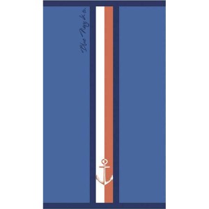 Beach Towel Secaneta Portals Navy Blue 90 x 165 cm Jacquard
