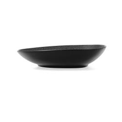 Suppenteller Bidasoa Fosil Schwarz aus Keramik karriert 21,9 x 21,7 x 4,8 cm (6 Stück)