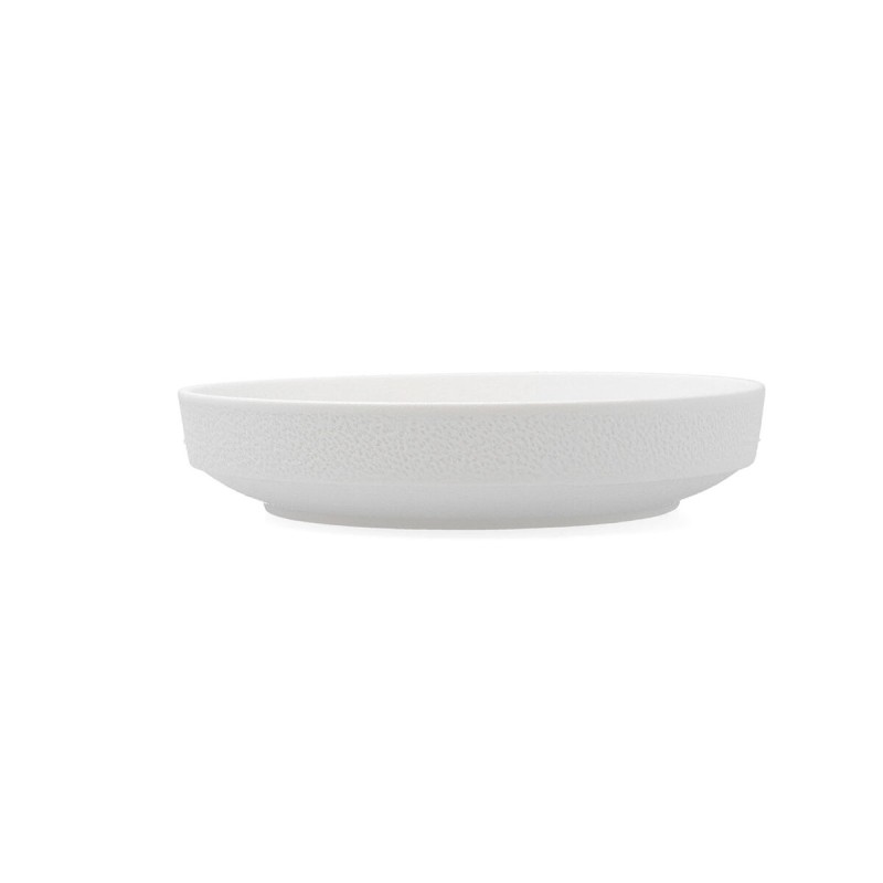 Bowl Bidasoa Fosil White Ceramic 21,5 x 21,5 x 4,3 cm (8 Units)