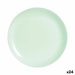 Flat Plate Luminarc Diwali Paradise Green Glass 25 cm (24 Units)