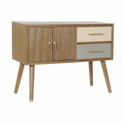 TV-Möbel DKD Home Decor Grau Creme Metall Paulonia-Holz (90 x 34 x 66.5 cm)