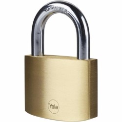 Key padlock Yale Brass Rectangular