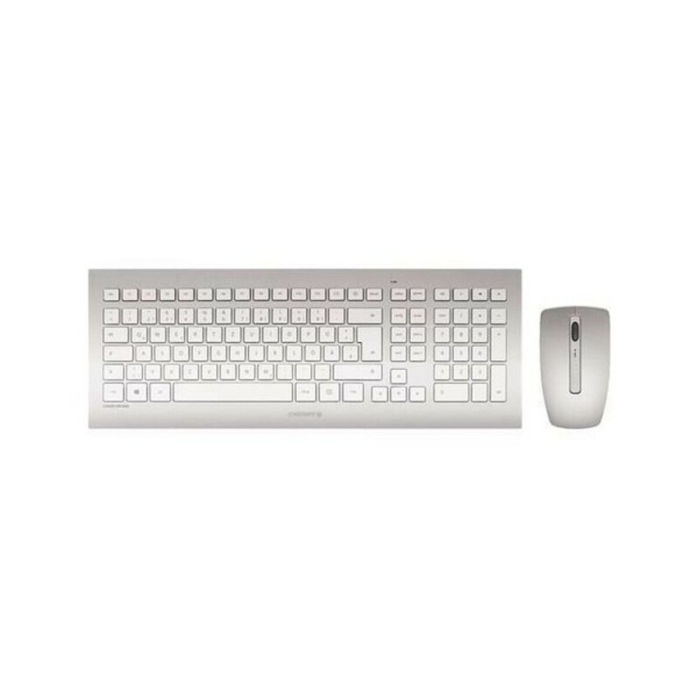 Tastatur mit Drahtloser Maus Cherry JD-0310ES Grau Qwerty Spanisch