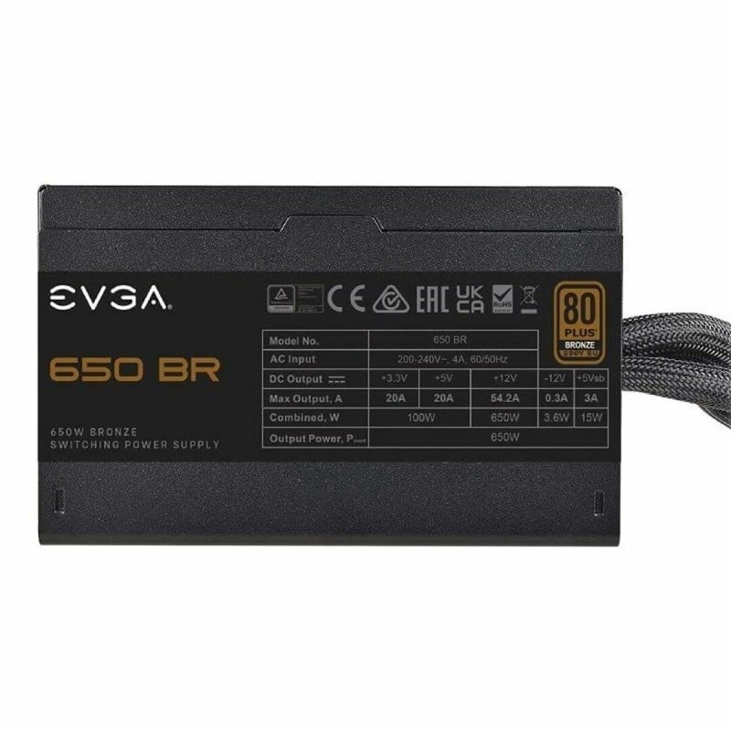 Bloc d’Alimentation Evga 100-BR-0650-K2 ATX 650 W 80 Plus Bronze