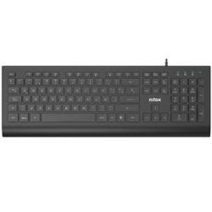 Tastatur Nilox NXKBE000014 Schwarz Qwerty Spanisch