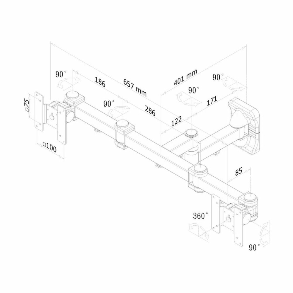 TV Halterung Neomounts FPMA-W960D 27" 12 kg
