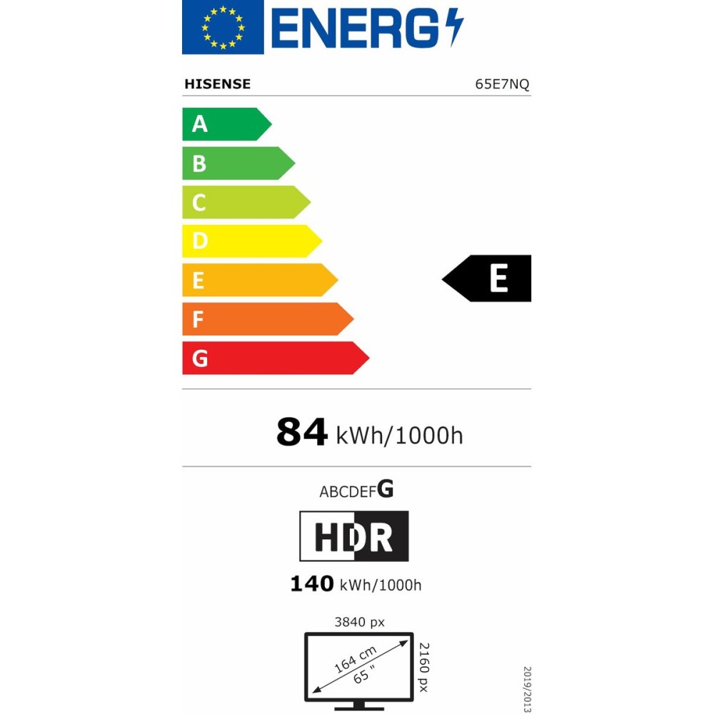 TV intelligente Hisense 65E7NQ 65" 4K Ultra HD LED HDR QLED