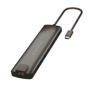 Hub USB Conceptronic 110515507101 Aluminium Grau 9 in 1