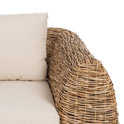 Sessel natürlich Rattan Foam 111 x 97 x 63 cm