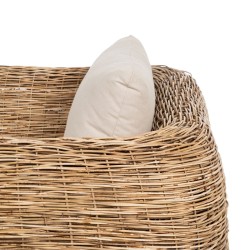 Sessel natürlich Rattan Foam 111 x 97 x 63 cm