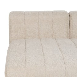 Sofa Beige Polyester Iron 150 x 100 x 66 cm