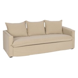 Dreisitzer-Sofa Beige 220 x 95 x 90 cm