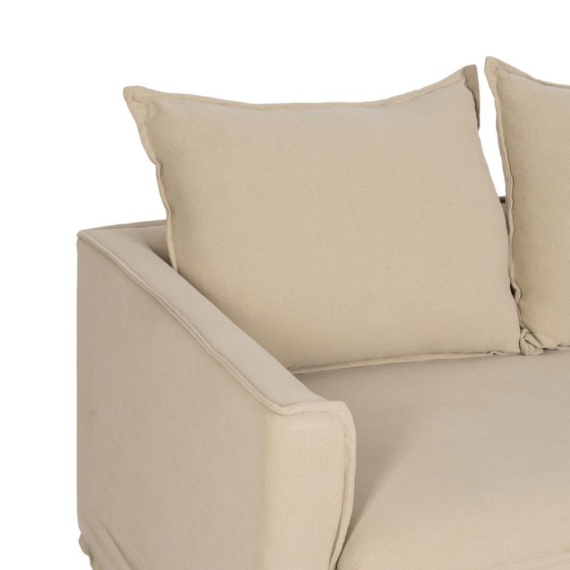 3-Seater Sofa Beige 220 x 95 x 90 cm