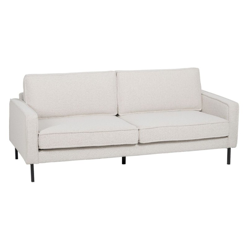 Dreisitzer-Sofa 213 x 87 x 90 cm Weiß Metall