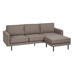 Chaise Longue Sofa Taupe 235 x 155 x 87 cm