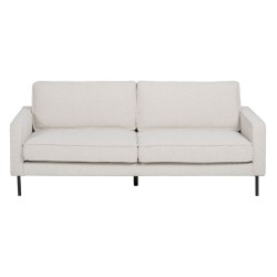 Dreisitzer-Sofa 213 x 87 x 90 cm Weiß Metall