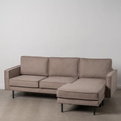 Chaise Longue Sofa Taupe 235 x 155 x 87 cm