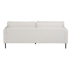 Dreisitzer-Sofa 213 x 87 x 90 cm Weiß Metall