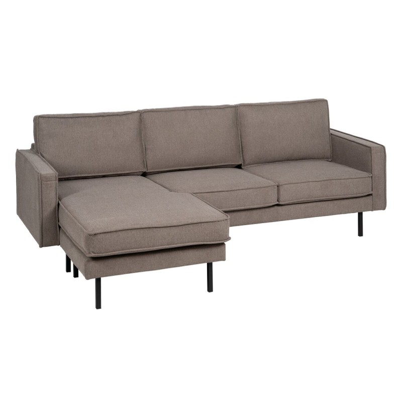 Chaise Longue Sofa Taupe 235 x 155 x 87 cm