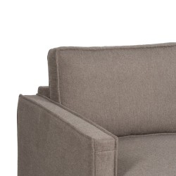 Chaise Longue Sofa Taupe 235 x 155 x 87 cm