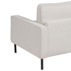 Dreisitzer-Sofa 213 x 87 x 90 cm Weiß Metall