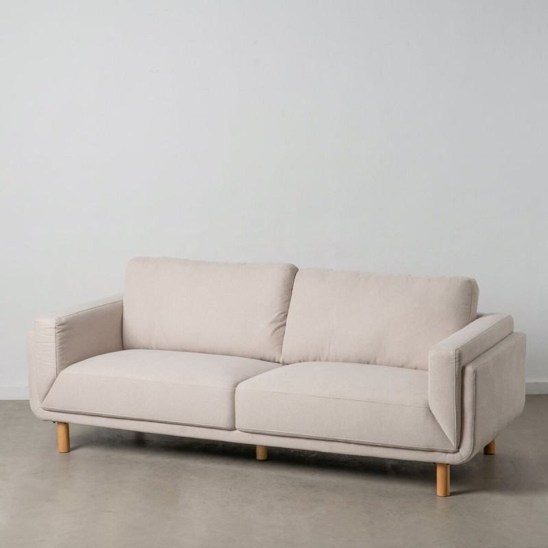 Dreisitzer-Sofa Beige 216 x 90 x 82 cm