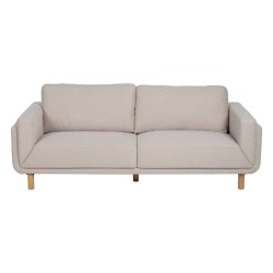 3-Seater Sofa Beige 216 x 90 x 82 cm