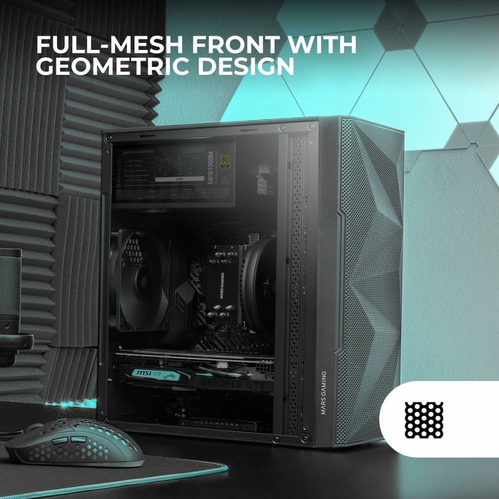 ATX Semi-Tower Gehäuse Mars Gaming MC1500 Schwarz