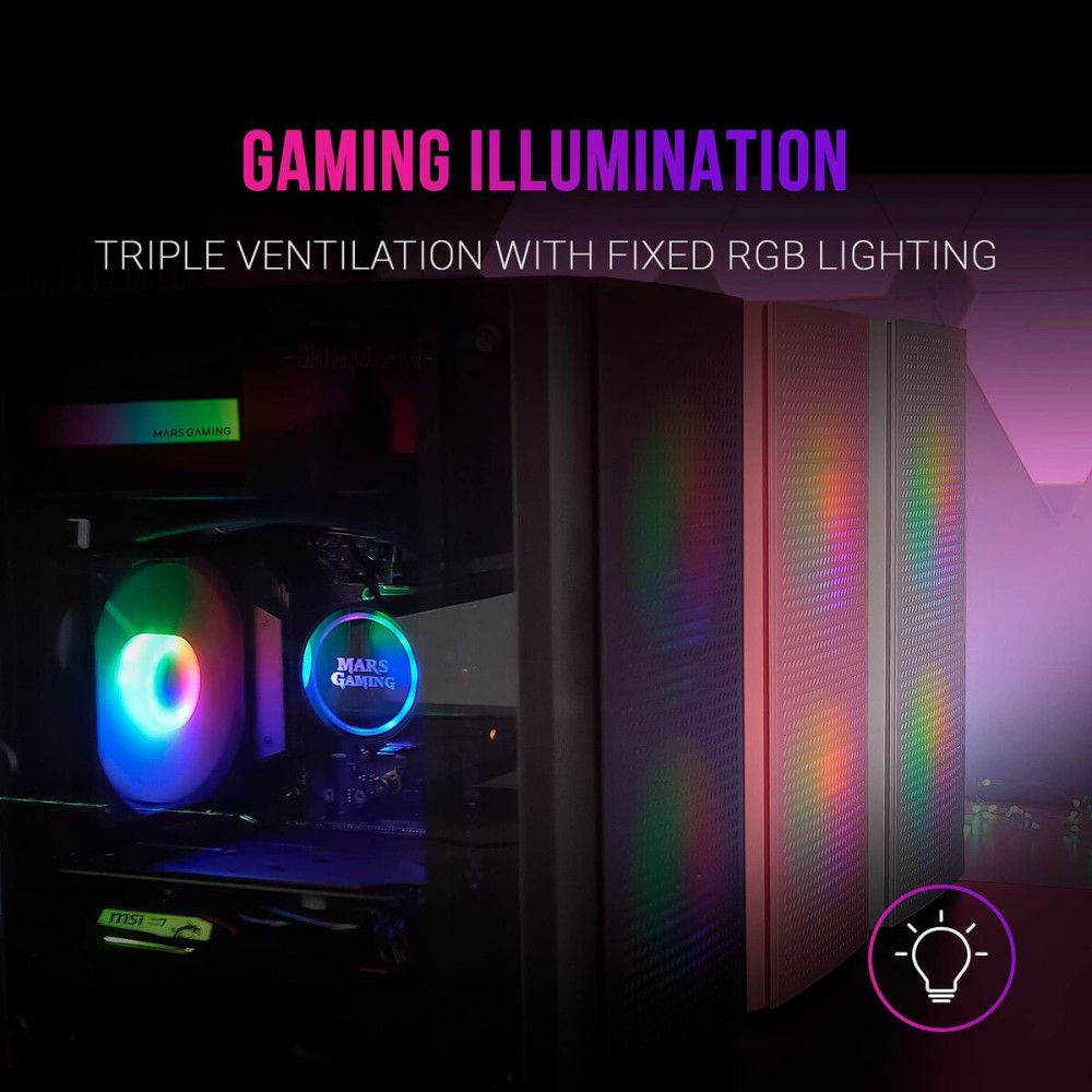 ATX Semi-Tower Gehäuse Mars Gaming MC300 Schwarz LED RGB RGB mATX