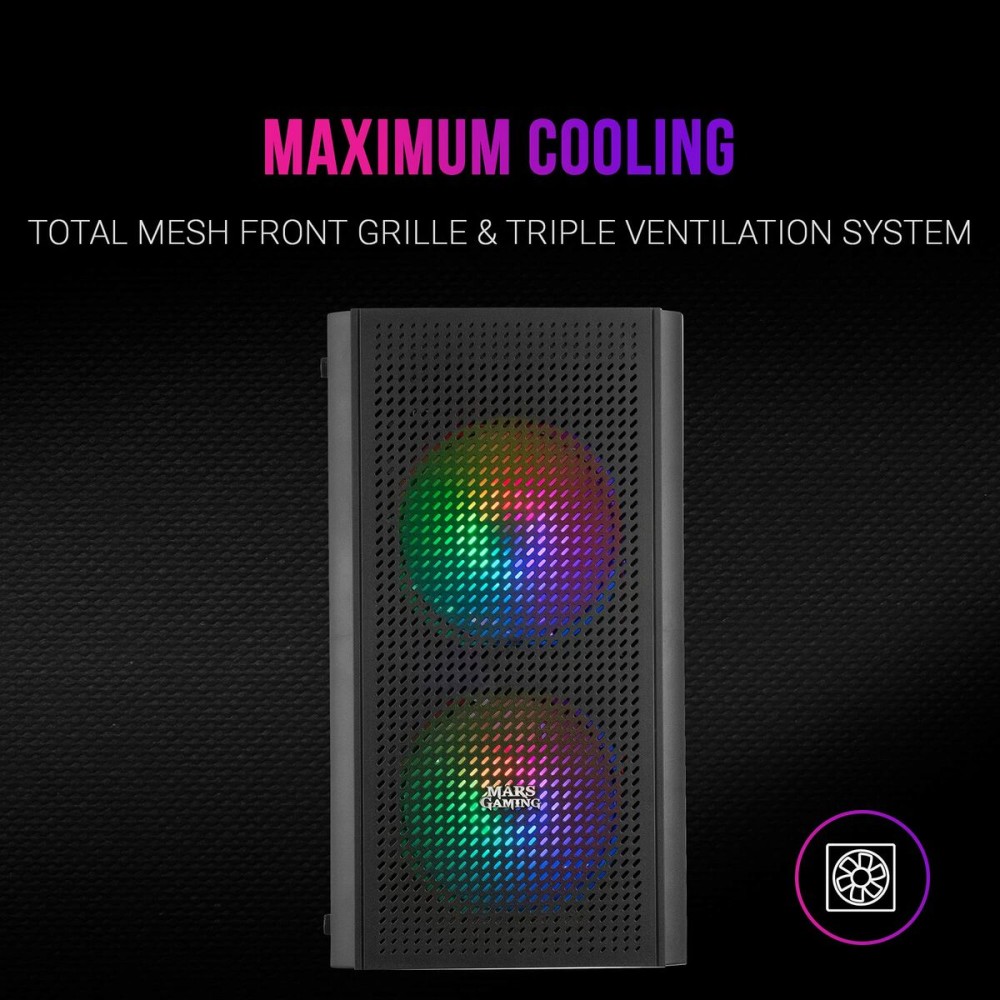 ATX Semi-Tower Gehäuse Mars Gaming MC300 Schwarz LED RGB RGB mATX