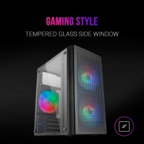 ATX Semi-Tower Gehäuse Mars Gaming MC300 Schwarz LED RGB RGB mATX