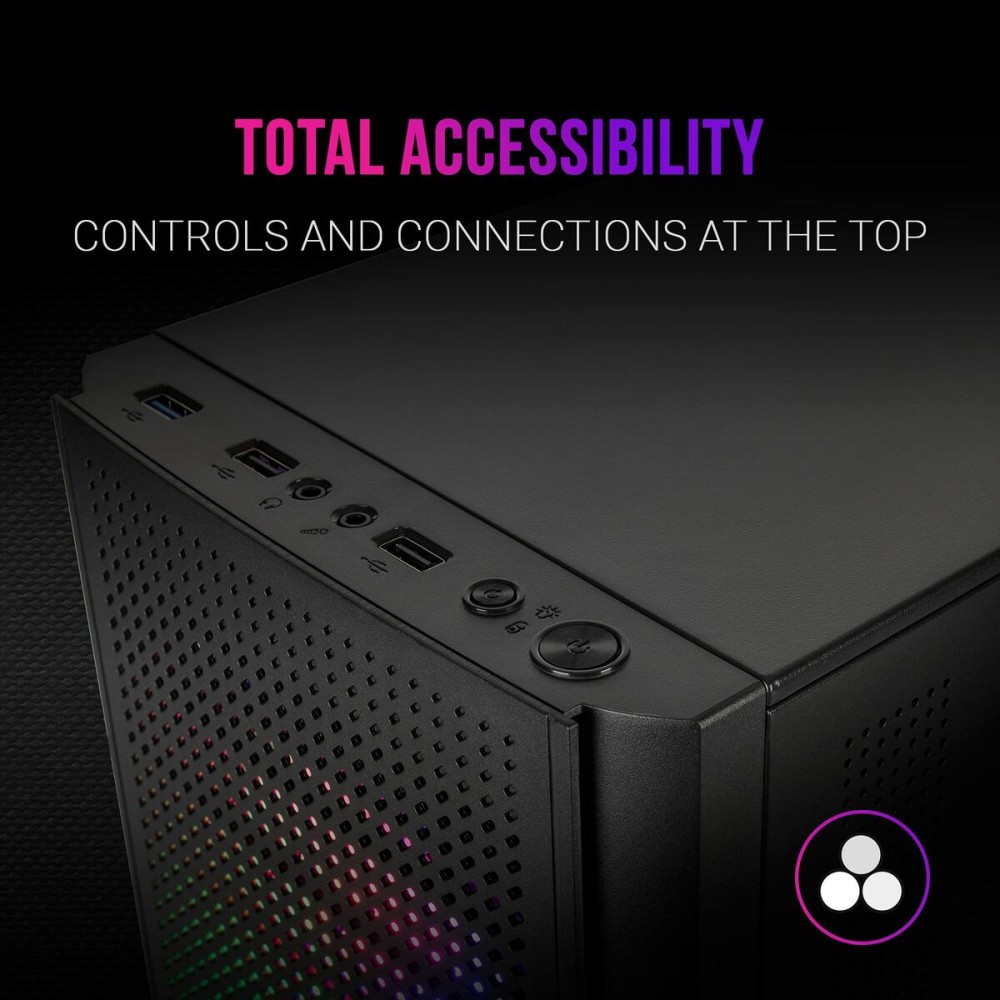 ATX Semi-Tower Gehäuse Mars Gaming MC300 Schwarz LED RGB RGB mATX