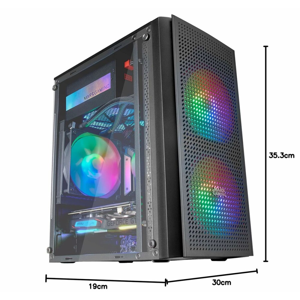 ATX Semi-Tower Gehäuse Mars Gaming MC300 Schwarz LED RGB RGB mATX
