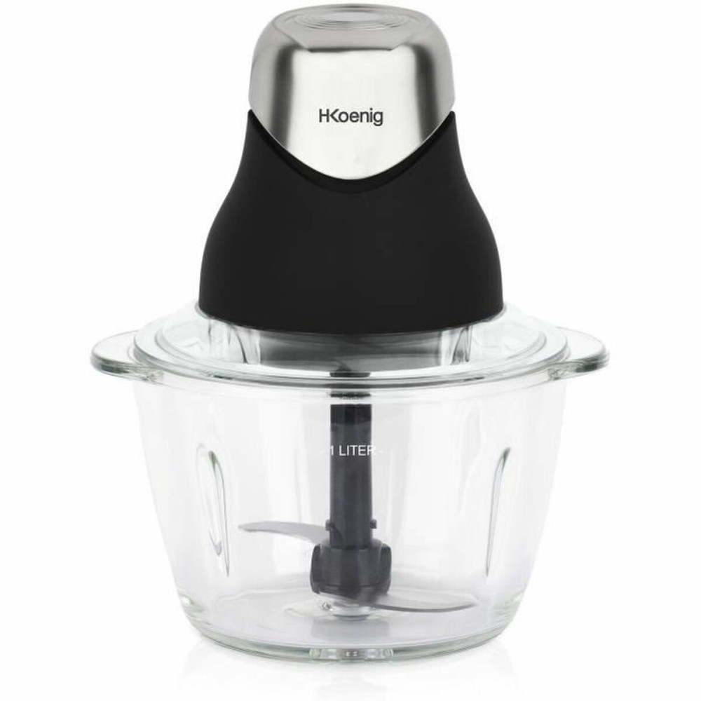 Zerkleinerer Hkoenig LEO8 Schwarz Chrom Glas Edelstahl 1 L