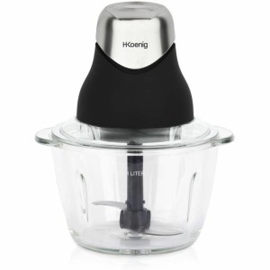 Zerkleinerer Hkoenig LEO8 Schwarz Chrom Glas Edelstahl 1 L