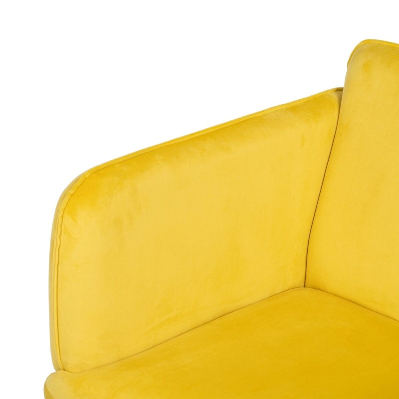 Armchair Yellow Black 100 % polyester 76 x 64 x 77 cm