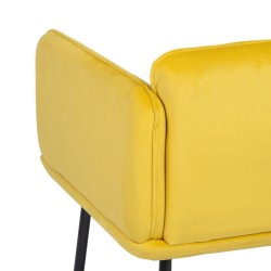 Armchair Yellow Black 100 % polyester 76 x 64 x 77 cm