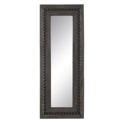 Dressing Mirror Dark brown Crystal Mango wood MDF Wood Vertical 67,3 x 5,1 x 176,5 cm