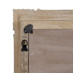 Wandspiegel Weiß Beige Kristall Mango-Holz Holz MDF Vertikal 61 x 10,79 x 38 cm