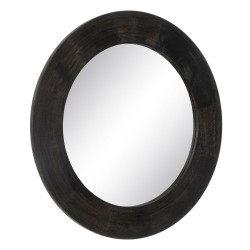 Wall mirror Dark brown Vertical 122 x 3,8 x 122 cm