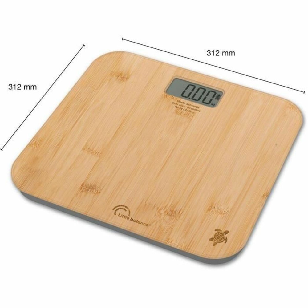 Digital Bathroom Scales Little Balance Automática Kinetic Bamboo