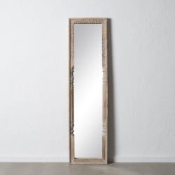 Dressing Mirror White Natural Crystal Mango wood MDF Wood Vertical 48,26 x 7 x 183 cm