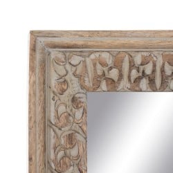 Dressing Mirror White Natural Crystal Mango wood MDF Wood Vertical 48,26 x 7 x 183 cm