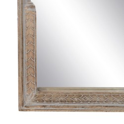 Miroir sur Pied Blanc Naturel Verre Bois de manguier Bois MDF Vertical 48,26 x 7 x 183 cm