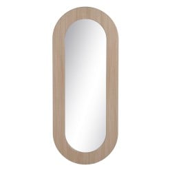 Miroir sur Pied Naturel Verre Bois MDF 65 x 2,2 x 160 cm